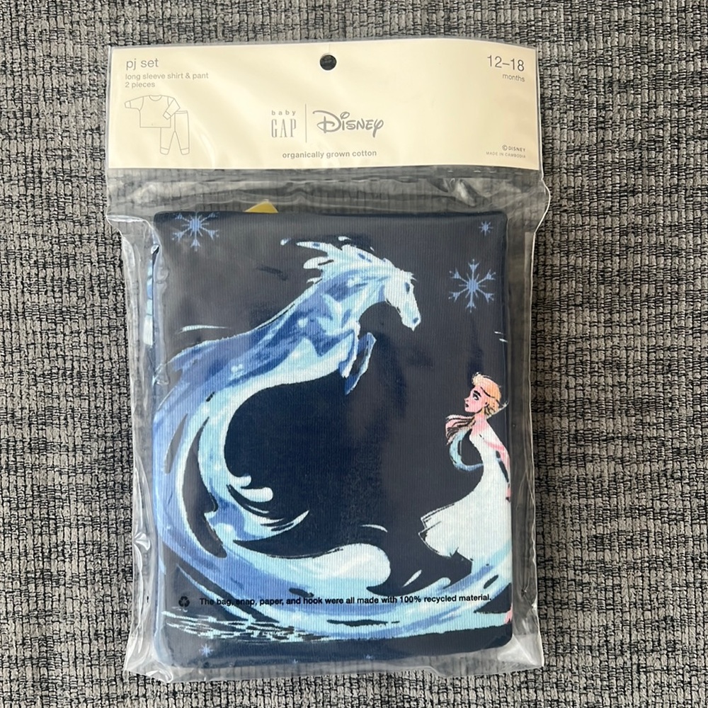 ❄️ babyGap | Disney 100% Organic Cotton Frozen PJ Set Size 12-18 M RRP $35 ❄️